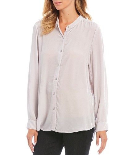 Eileen Fisher Velvet Mandarin Collar 