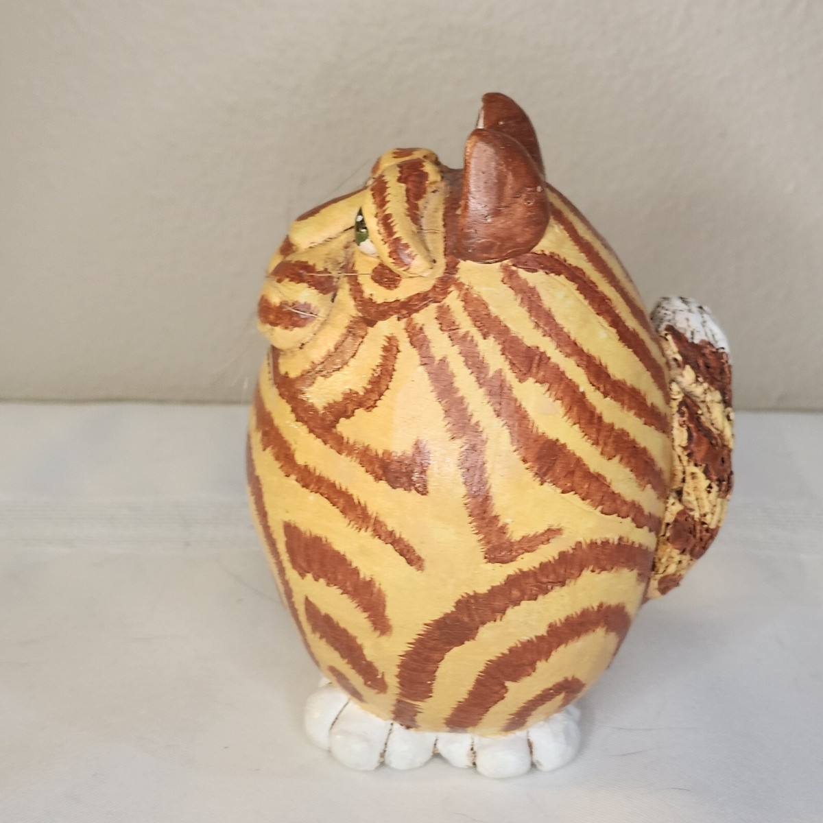 Vickie Thomas Tabby Cat Enesco 1997 Whimsical Funny Face Feline | eBay