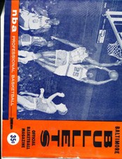 1964 Baltimore Bullets vs Los Angeles Lakers NBA program