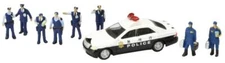 Tomytec Diorama Collection Scenery Accessories 145 Patrol Car, Police Officer 