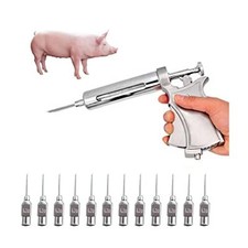 Jeringa para Inyectar Ganado Vacuno Bovino Porcino y de Corral Ajustable de 50ML