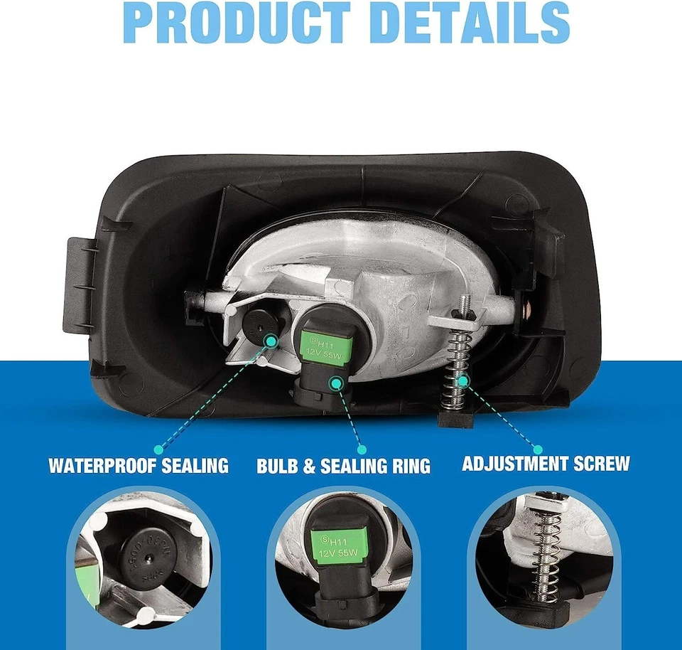 Luces antiniebla de humo para Acura TSX 2004 2005 luces de parachoques de conducción con interruptor de cableado Foto 2 de 4