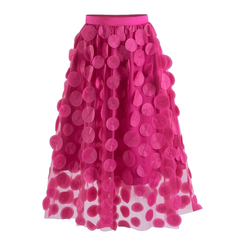 Polka Dot A-Line Mid Skirts for Women