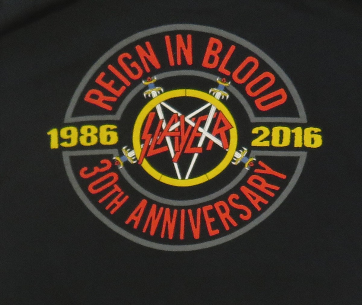 Slayer T Shirt Reign In Blood 30th Anniversary 1986-2016 LP