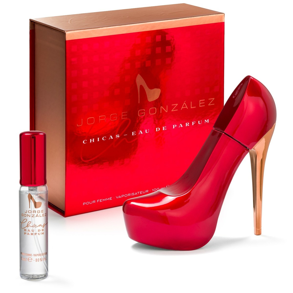 JORGE GONZÁLEZ by GLAMOUR HEELS – CHICAS 100 ml 15 ml SET, Eau