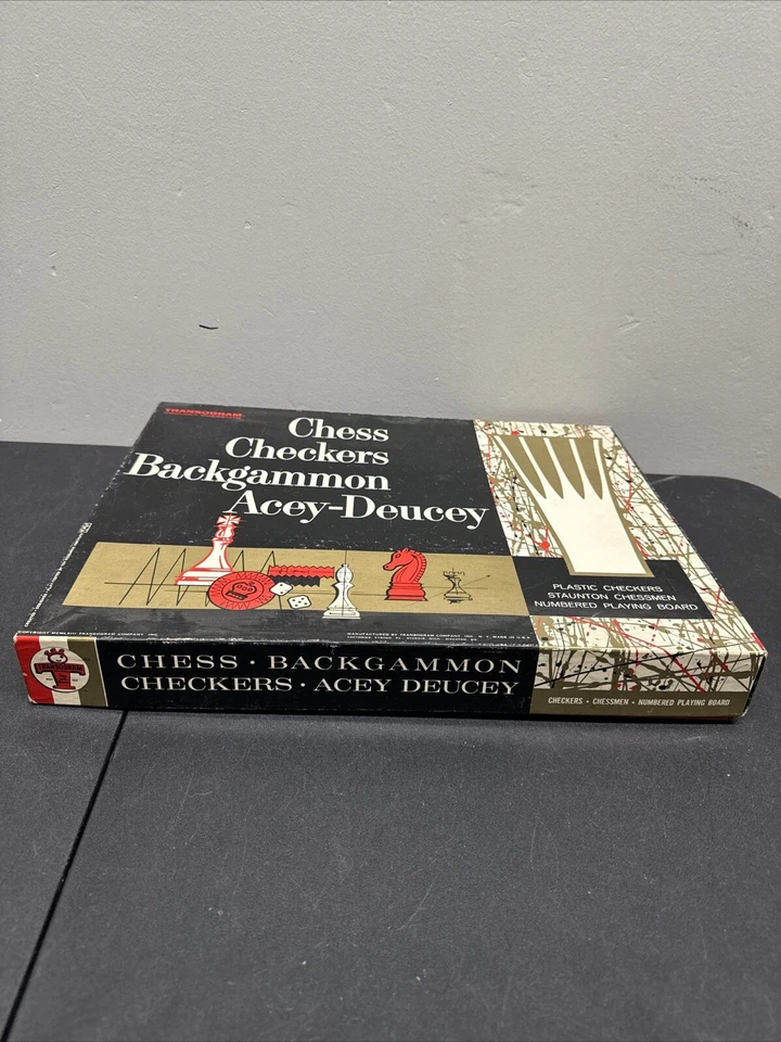 1963 TRANSOGRAM CHESS, CHECKERS, BACKGAMMON & ACEY-DEUCEY BOARD GAME 1212-198 - Image 4 of 4