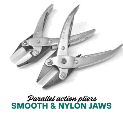 2-teiliges Parallelzangen-Set 140 mm Stahl & Nylon Kiefer Schmuck & Uhrenreparaturwerkzeug UK