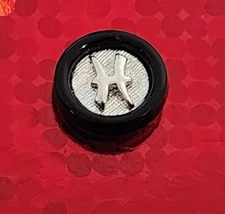 Vintage SWANK Tie Tack / Tie Pin Bright Silver Tone Raised "H" Initial / Letter