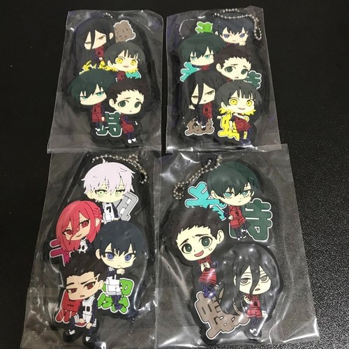 Lotto 4 portachiavi in gomma figura Blue Lock Isagi Rin Nagi mascotte Giappone m574 5 - Foto 1 di 3