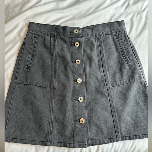 Umgee gray denim button down skirt size 29 NWT