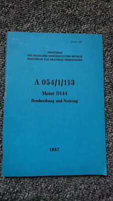 NVA SERVICE REGULATION A 054/1/113 ENGINE D144