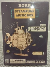 ROKR STEAMPUNK MUSIC BOX AM680 SUBMARINE 160 PIECES FOR 14+ NEW SEALED 7x3x7.75