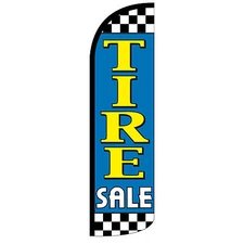 Tire Sale Flag Flutter Feather Banner Swooper Extra Wide Windless