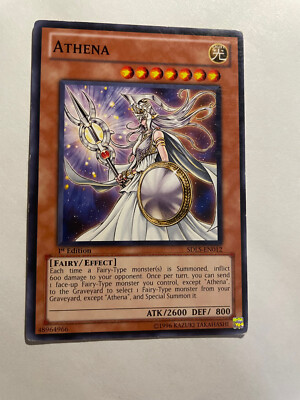 yugioh athena deck - SDLS-EN012 - Common - 1st Edition - Damaged - Yugioh! Rogue: Athena Fairies - EDISON