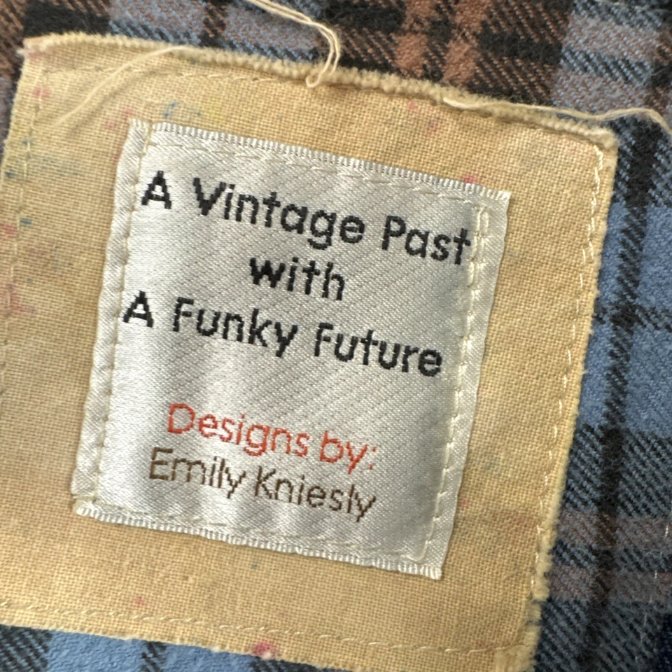 Top túnica artística reciclada talla L denim boho festival ojales reciclar Foto 4 de 4