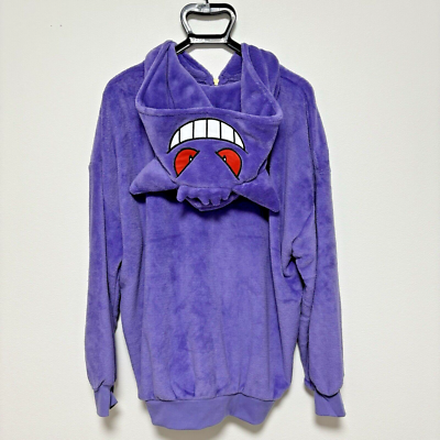 SAZAC Pokemon Gengar Kigurumi Full Zip Hoodie Purple Adult Unisex