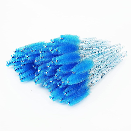 100 Pcs Crystal Eyelash Brush Mascara Wands Disposable Eyebrow/Lash Brushes for