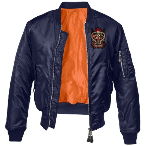 Herren Männer Bomberjacke Rockn Roll Rockabilly oldschool Fliegerjacke men jacke - Bild 4 von 7