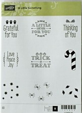 SUF STAMPIN' UP "A LITTLE SOMETHING" 9 CLEAR MOUNT STAMPS SEASONAL TOO CUTE