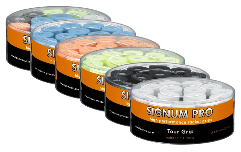 Signum Pro - Tour Grip - Tennis Overgrip 0,50 mm - 30er Box - verschiedene Farben
