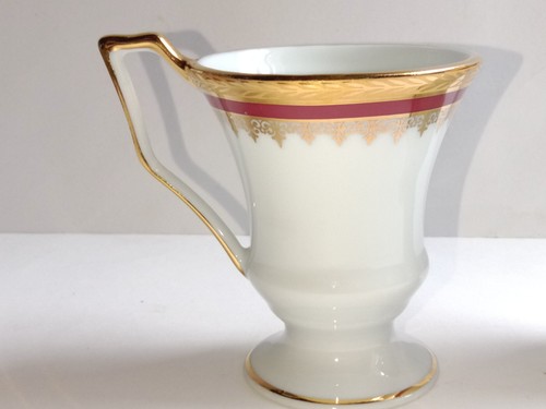 2 Empire Tassen Limoges Porzellan Netz rot und gold - Bild 12 von 17