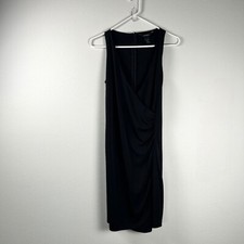 Express Wrap Dress Womens Size 9 10 Black Sleeveless Classic Polyester