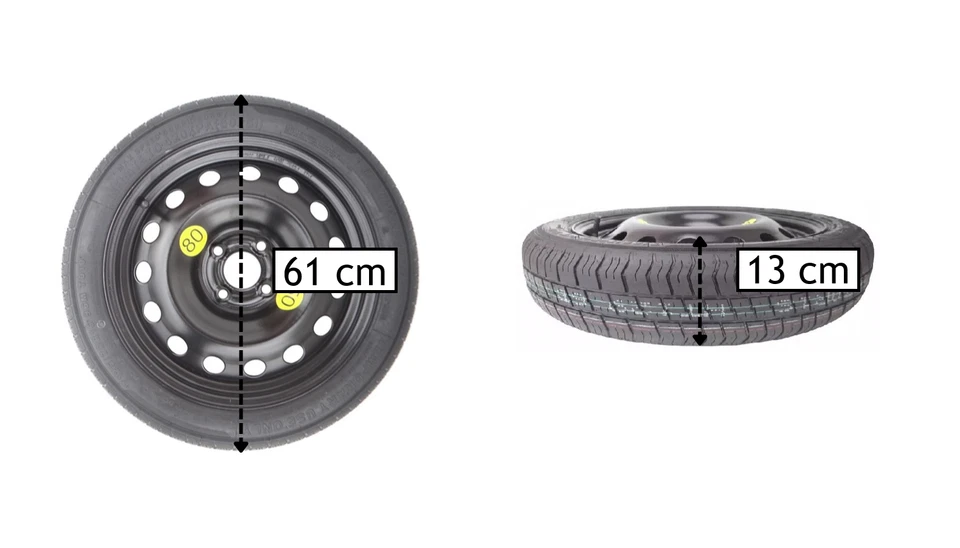 Ersatzrad Notrad 16" für DACIA SANDERO mit Wagenheber und Etui 125/80R16 - Bild 2 von 4
