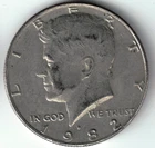 USA - 1982D - Kennedy ½ $ - Bald Eagle Version #2 - Rare - #17323