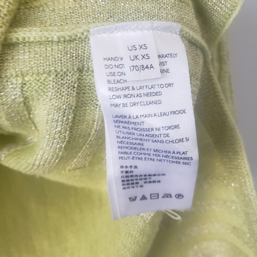 Anthropologie Alicia Shimmer Pullover Metallic Yellow Sweater size XS - Bild 8 von 8