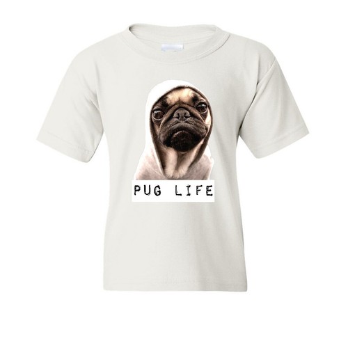 ┥ Camiseta Pug Life Juventud Divertida Pugs con Capucha Cachorro Perro Niños Niño Niña Camiseta - Imagen 8 de 9