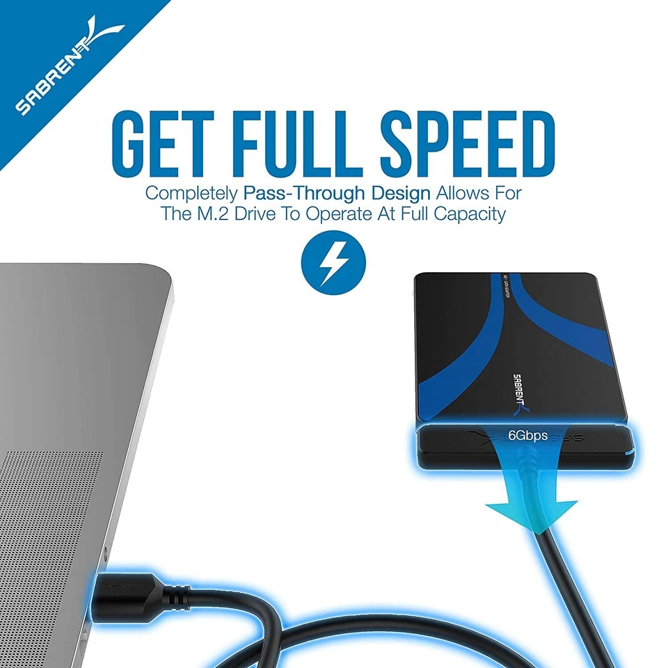 SABRENT M.2 SATA SSD to 2.5 Inch SATA III Aluminum Enclosure Adapter (EC-M2SA... - Image 4 of 4