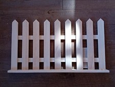 Staccionata In Legno Bianco Giardino Albero Natale Recinto Patio 48x28cm 