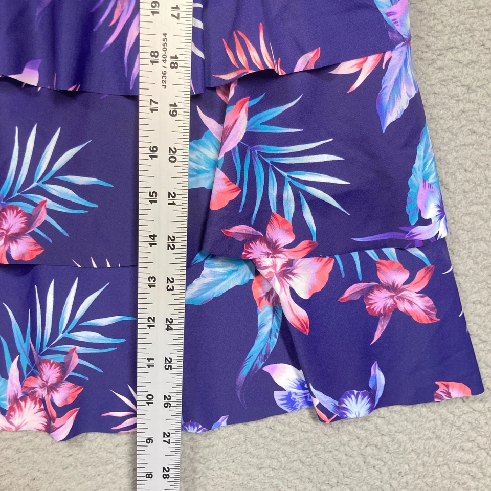 Top de natación Island Escape Woman Plus 20W púrpura floral con capas acolchado con aros NUEVO Foto 2 de 4
