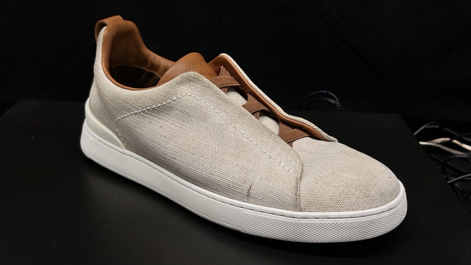 Ermenegildo Zegna Triple Stitch Men's Sneakers Beige … - Gem