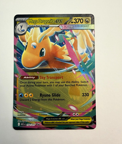 Mega Dragonite EX 152/217 Evolutions Full Art Holo Rare English 2016 370HP