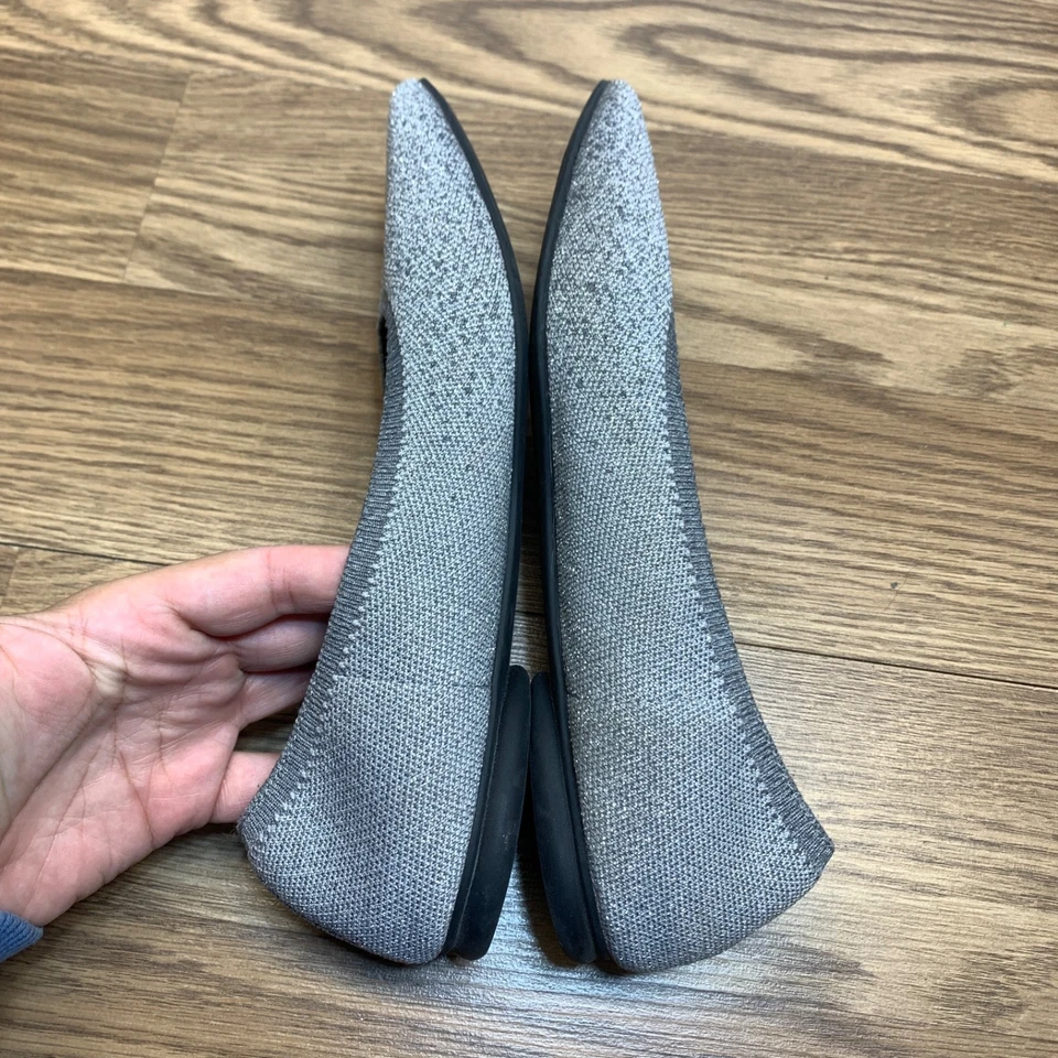 VIVAIA Bella Mujer Ballet Informal Zapatos sin cordones Mujer Talla 38.5 Gris Brillante Foto 3 de 4