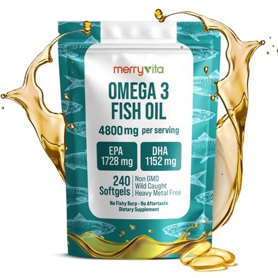 Omega 3 Fish Oil 4800 mg   EPA 1728 mg | DHA 1152 mg from Wild-Caught Anchovies