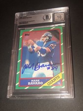 BECKETT 10 GEM MINT AUTO MARK BAVARO SIGNED 1986 TOPPS ROOKIE CARD RC GIANTS 231