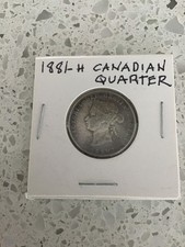 1881 H Canada 25 Cents Quarter circulated