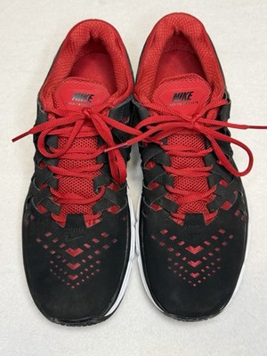 Nike Lunar Fingertrap TR Mens 9.5 Black Red Training Shoes 898066-006
