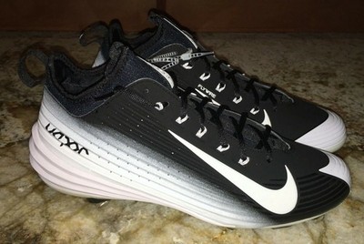NIKE Lunar Vapor Trout Black White Baseball Spikes Cleats Sz 8.5 10.5 11.5 12 13