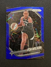 2025 Prizm WNBA Blue Velocity #A'ja Wilson #76 Las Vegas Aces