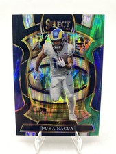 Puka Nacua Black Green Shock Prizm #21 Select 2025 Rams Concourse