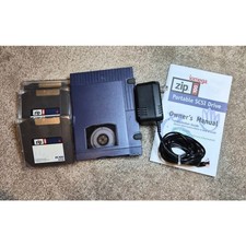 Iomega Z100S2 100MB External SCSI Blue Zip Drive With Power Adapter