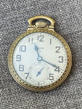 1951 Elgin 575 Model 20 15j 16s Pocket Watch 10k RGP Ornate Case OpenFace Runs