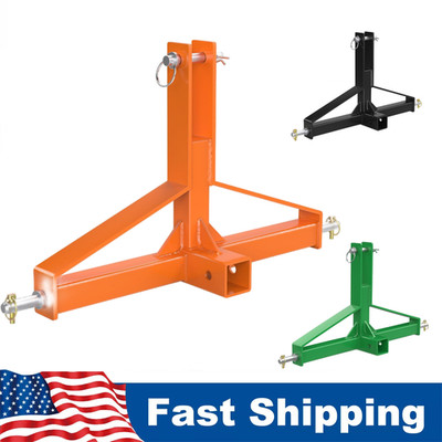 3 Point Hitch 2'' Trailer Receiver Hitch Tow Drawbar Category 1 Tractor Adapter