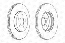 Bremssatz (2 Bremsscheiben) CHAMPION 562180CH FORD MONDEO III (B5Y)