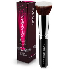 Flat Top Kabuki Foundation Brush By - Premium Makeup Brush for Liquid, Cream,
