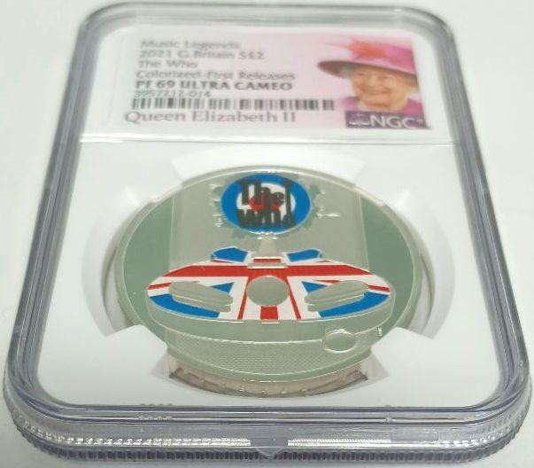 2021 ミュージックレジェンド THE WHO £2 銀貨 PF69UCFR
