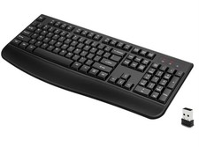 5Wireless Keyboard and Mouse Combo, 2.4G Full-Sized Ergonomic Computer Keyboard